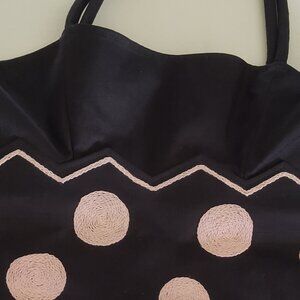 PolKa-DoT ⚫ Tote Bag~ 🐈‍⬛ Black & Pink 🌸